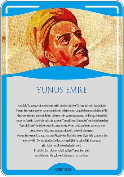Türk Büyükleri - Yunus Emre Afişi