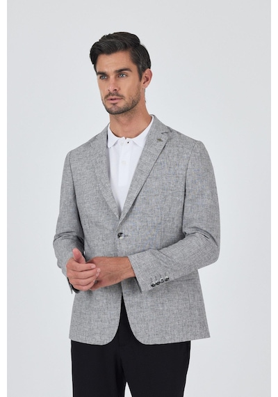 İmza Kazayağı Desen Bez Ayağı Mono Yaka Yarım Astar Keten Karışımlı 6 Drop Slim Fit Ceket 1002250102 Siyah İmza Kazayağı Desen Bez Ayağı Mono Yaka Yarım Astar Keten Karışımlı 6 Drop Slim Fit Ceket 1002250102 Siyah