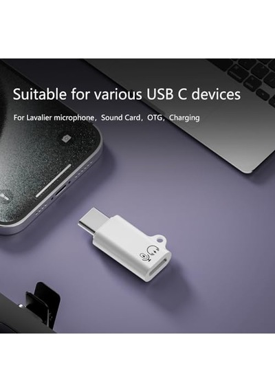 C To Lightning Yuva Çevirici Yaka Mikrofonu İle Uyumlu Hızlı Şarj Ve Veri Aktarımı Beyaz Otg Adaptör Otgyz Diğer