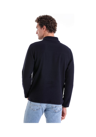 Hatemoğlu Regular Fit Tam Boy Fermuarlı Erkek Polar Sweatshirt Lacivert