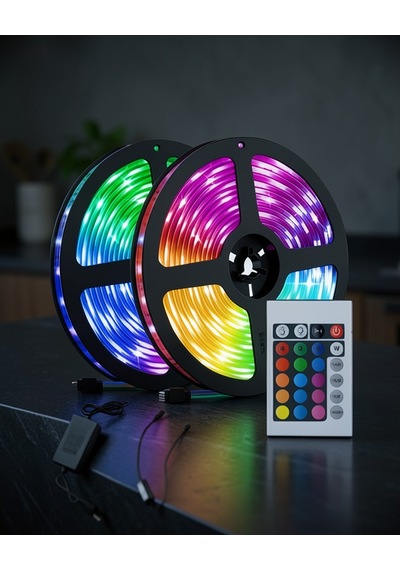 Rgb Işıklı 10 Metre Şerit Led Kumandalı Uucz10mşeritled3-1