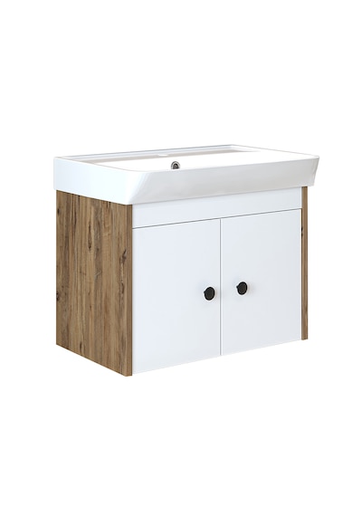Ada Lavabolu Mat Suntalam Banyo Alt Dolabı 60 Cm Beyaz - Atlantik Atlantik Çam - Beyaz Ada Lavabolu Mat Suntalam Banyo Alt Dolabı 60 Cm Beyaz - Atlantik Atlantik Çam - Beyaz
