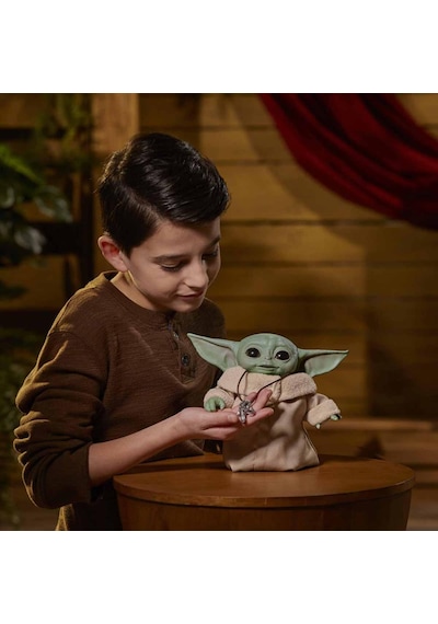 Baby Yoda İnteraktif Animatronic 25+ Ses Ve Hareket Kombinasyonlu İnteraktif Oyuncak Bebek