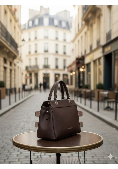 Just Polo Kadın Premium El & Omuz Çantası Ebat 18 X 26 Cm Shoulder Bag Kahverengi