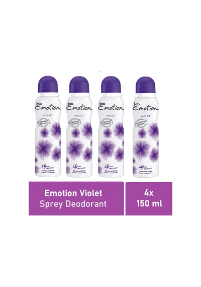 Emotion Violet Kadın Sprey Deodorant 4 x 150 ML