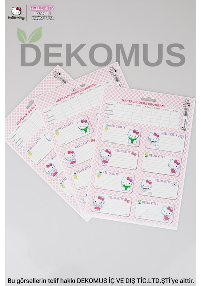 Dekomus İle Yeni Sezon Lisanslı Hello Kıtty 24'lü Okul Etiketi Diğer