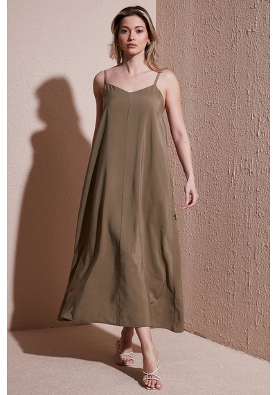 Fashion Friends Bayan Elbise 25y0501k1 Haki Haki