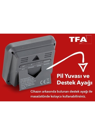Tfa Kablosuz Havuz. Gölet + İç Ortam Telsiz Termometre. Max - Min Tfa Kablosuz Havuz. Gölet + İç Ortam Telsiz Termometre. Max - Min