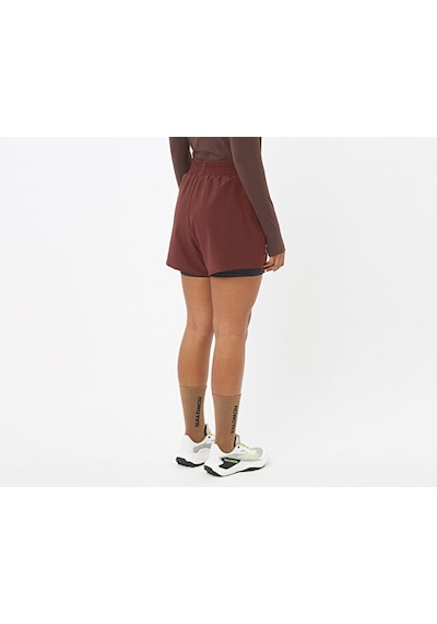 Salomon Shkout Core Shorts 4 W Kadın Koşu Şortu Lc2948600 Kahverengi