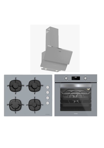 Silverline BO6502S02 - CS5335S02 - 3490 Oslo Gri Cam Ankastre Set