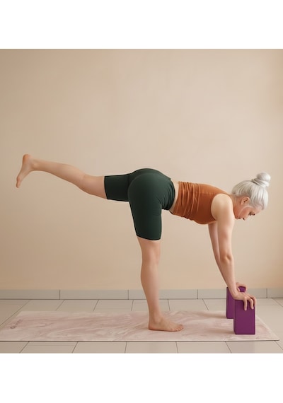 Evapera Çiftli Tatlısert Eva Yoga Blok Pilates Bloğu Eğimli Kenar Kaymaz Yüzey Denge Blokları Mor Mor