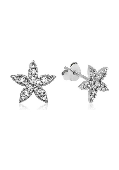 Gumush Gümüş Çiçek Çivili Küpe N11.36892