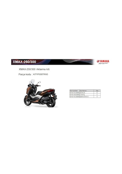Yamaha Xmax 250/300 2017 Model ve Üstü Varyatör Bakım Kiti