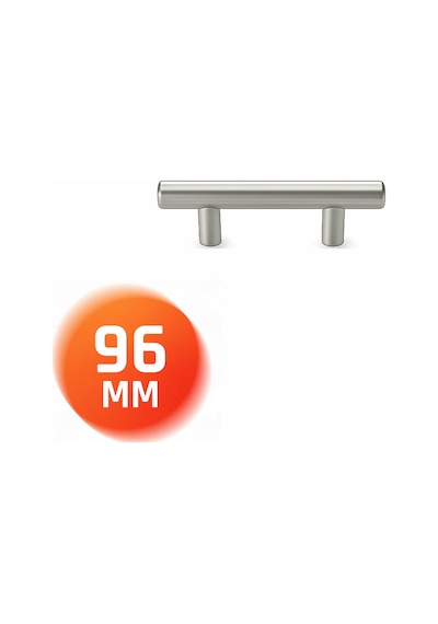 Metal Mobilya Kulbu Mutfak Çekmece Dolap Dolabı Kulpu Kulpları İnox 96 Mm