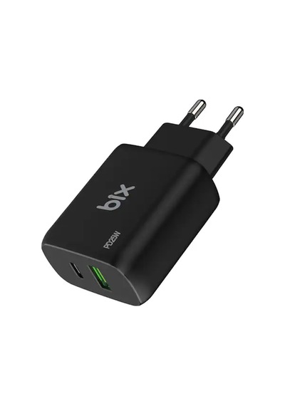 Bix ZH-2U41T 25 W USB-A Type-C PD 3.0 Hızlı Şarj Adaptörü Siyah