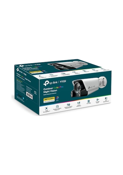 Tp-link Vıgı C340s 4mm 4mp Aı Colorpro Bullet Ip Kamera 1/1.8",30fps,fhd,h.265+