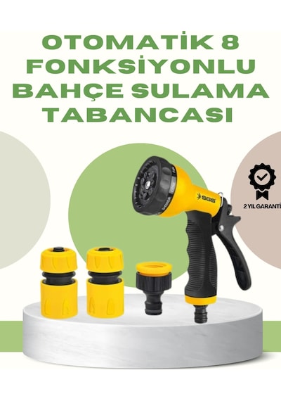 Çok Fonksiyonlu Bahçe Sulama Tabancası Ergonomik Basınçlı Sprey Diğer