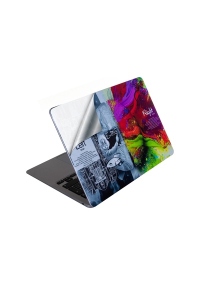 Apple Uyumlu MacBook Air Kılıf Sticker Kaplama Laptop Koruyucu Touchıd A2179 İle Uyumlu Brainnl Gri