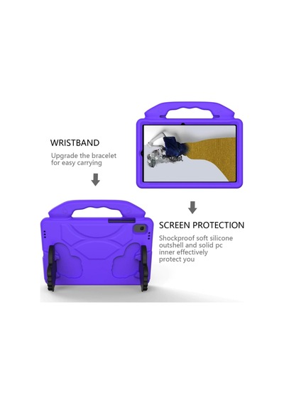 Samsung Galaxy Uyumlu Tab A9 Plus X210 X213 X215 X217 Kılıf Tutmalı Standlı Silikon Case