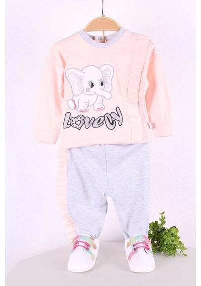 Babydonat Kız Bebek 2'li Kız Takım Pembe