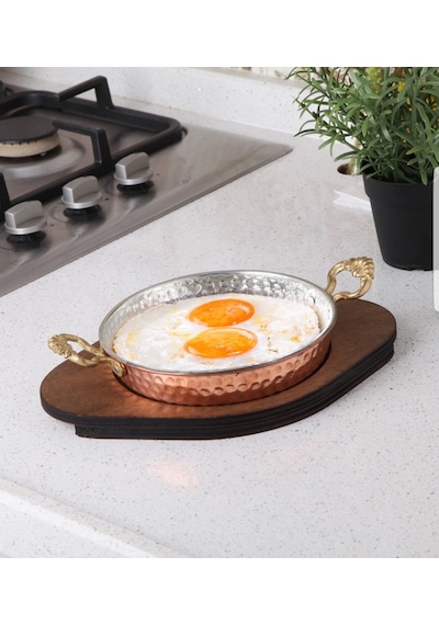 Bakır Tava Dövme 22cm Sahan