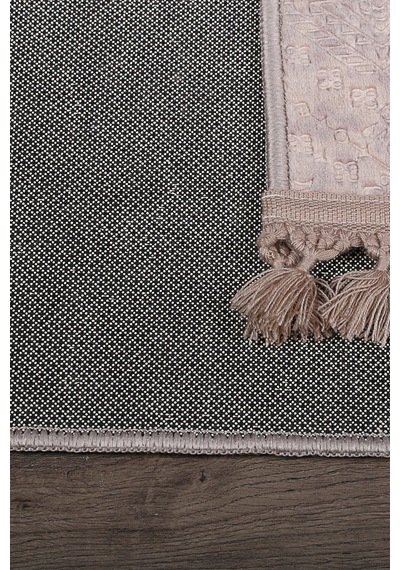Nova Kahve 60x100 + 50x60 Cm 2'li Köşeli Ponpon Saçaklı Banyo Hal Çok Renkli