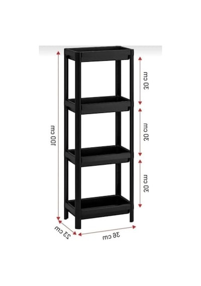 4 Katlı Plastik Organizer, Kolay Montaj Ve Kullanım İçin Aahşap
