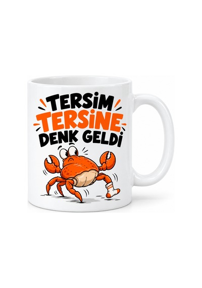Bezos Ters Gün Tasarımlı Porselen Kupa - Model 730 Bezos1