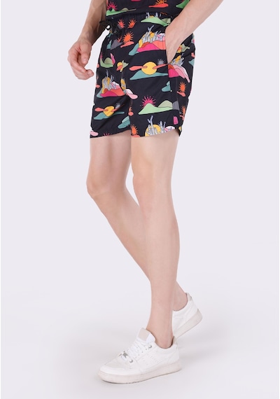 Colin's Colins Slim Fit Baskılı Erkek Çok Renkli Deniz Şortu Cl1063397 Q1.v2 Mtc Çok Renkli