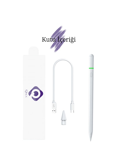 İpad 11 İnç Air 6.nesil 2024 Uyumlu Usb-c Avuçiçi Red Eğim Özellikli Bluetooth Bağlantılı Stylus Pen