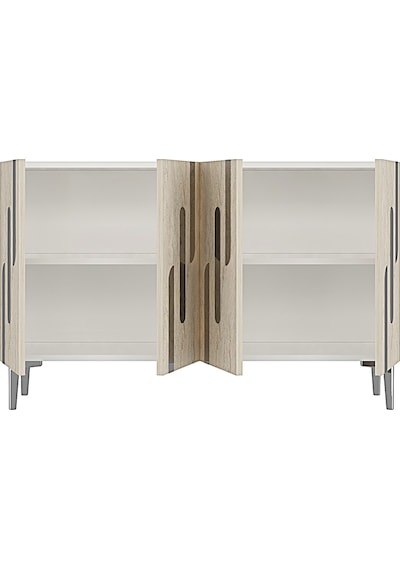 Ka1229bts Ece Konsol Ve Tv Sehpası Beyaz-traverten-silver 120cm