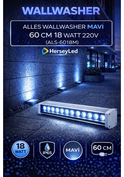 Alles Wallwasher Mavi 60 Cm 18 Watt 220v Mavi
