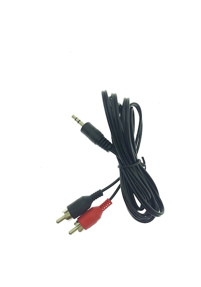 2Rca 3.5Mm Stereo Ucuz Ses Kablosu 1.5 Metre