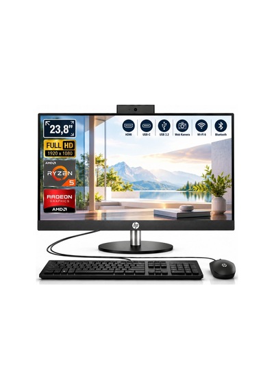 Hp Proone 245 G10 Ryzen 5 7520u 16gb 1tb Ssd 23.8" Fhd Ips W11 Pro All İn One Pc D4vb9et Atl2 01