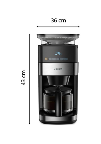 Krups Km8328 Grind Aroma Filtre Kahve Makinesi, 1.25l, 180g Öğütücü, 15 Fincan Kapasite, 3 Öğütme Seviyesi Filtre Kahve Makineleri Çok Renkli