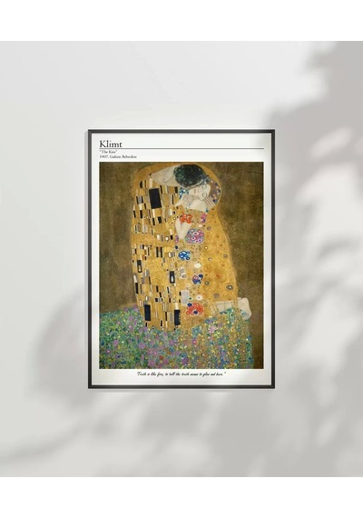 Çerçevesiz Poster Gustav Klimt Öpücük 1