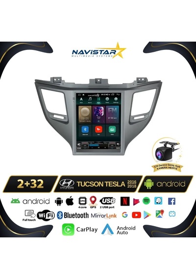 Hyundai Tucson 2016-2018 Tesla Model 2gb + 32gb Kablosuz Carplay