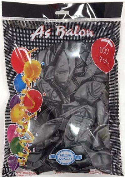 12" As Metalik Balon Gümüş