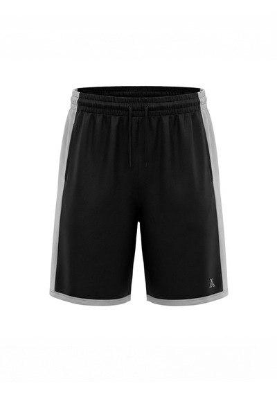 Orendahill Erkek Spor Şort Hızlı Kuruyan Esnek Regular Fit Gym Cepli Yan Çizgi Detaylı Activewear Siyah