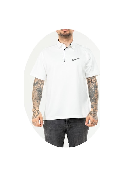 Nike Ef-4545 Erkek Battal Polyester Mesh Polo Yaka T-shirt Beyaz