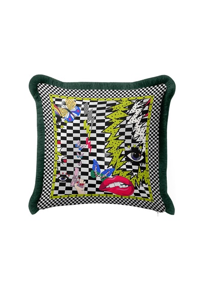 Pop Art Saçaklı Yastık Kılıfı - Çarpıcı Enerjik Geometrik Bohem Siyah Yeşil Püsküllü Kırlent Kılıfı Orman Petrol Mavisi Pop Art Saçaklı Yastık Kılıfı - Çarpıcı Enerjik Geometrik Bohem Siyah Yeşil Püsküllü Kırlent Kılıfı Orman Petrol Mavisi