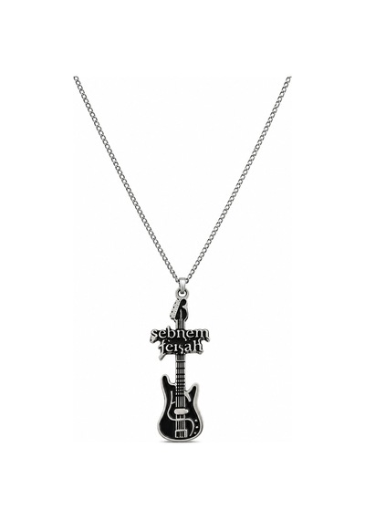 Şebnem Ferah Elektro Gitar Tasarımlı Unisex Kolye 60 Cm Metal Zincir Çok renkli