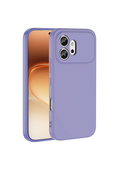 Honor 600 Uyumlu Içi Kadife Lansman Kılıf Ve Şeffaf Temperli Cam Ekran Koruyucu Lila