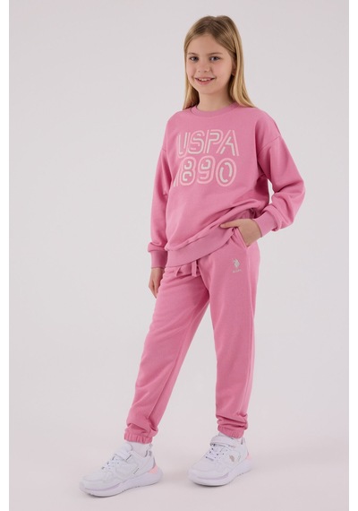 U.S. Polo Assn. U.s. Polo Assn Kız Çocuk Pembe Eşofman Takımı 5274-48841 Pembe