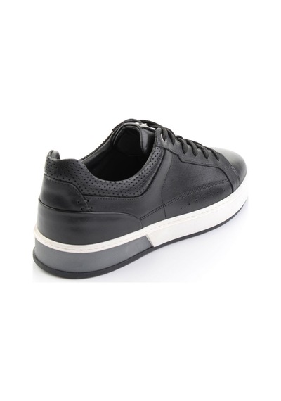 Bambi Siyah Hakiki Deri Erkek Sneaker E01398008743