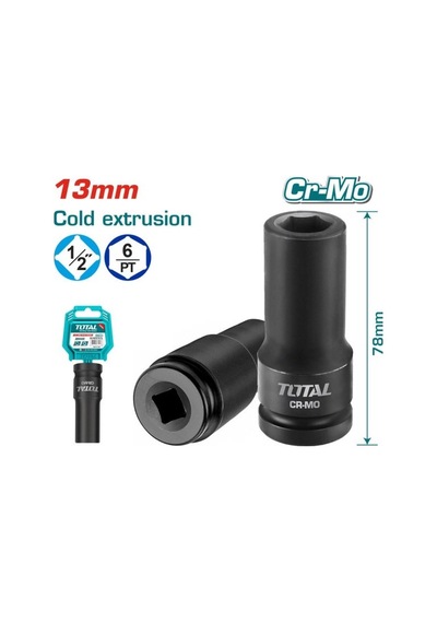 Total 13 Mm 1/2 Altı Köşe Darbeli Derin Lokma Thdıs12132l