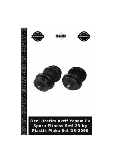Özel Üretim Aktif Yaşam Ev Sporu Fitness Seti 23 Kg Plastik Plaka Set Ds-2090