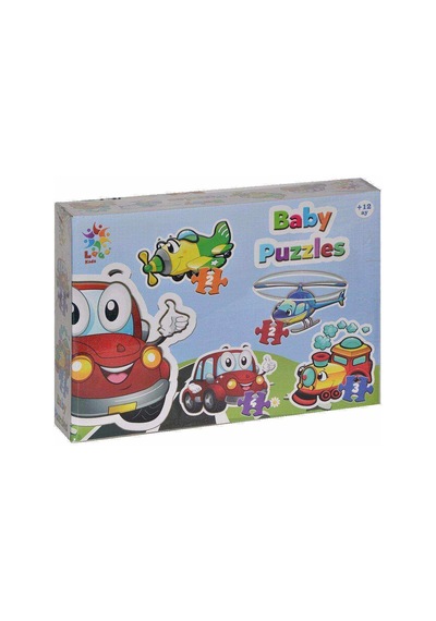 Lcbyb003 Laço Kids Baby Puzzles Taşıtlar / 2+2+3+4 Parça Puzzl