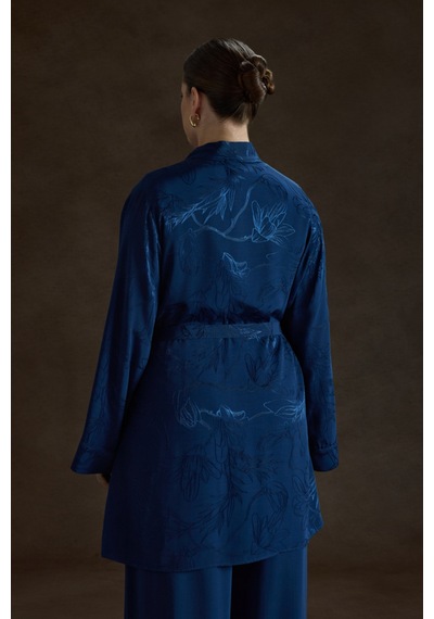 Aker İndigo Rayon Viscon Kimono İndigo İndigo