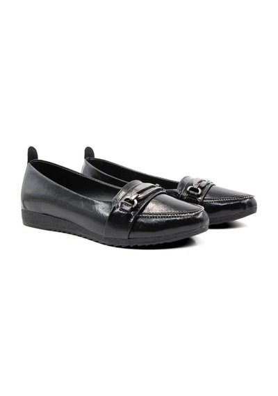 Style Star Ys3058 Siyah Rugan Kadın Babet